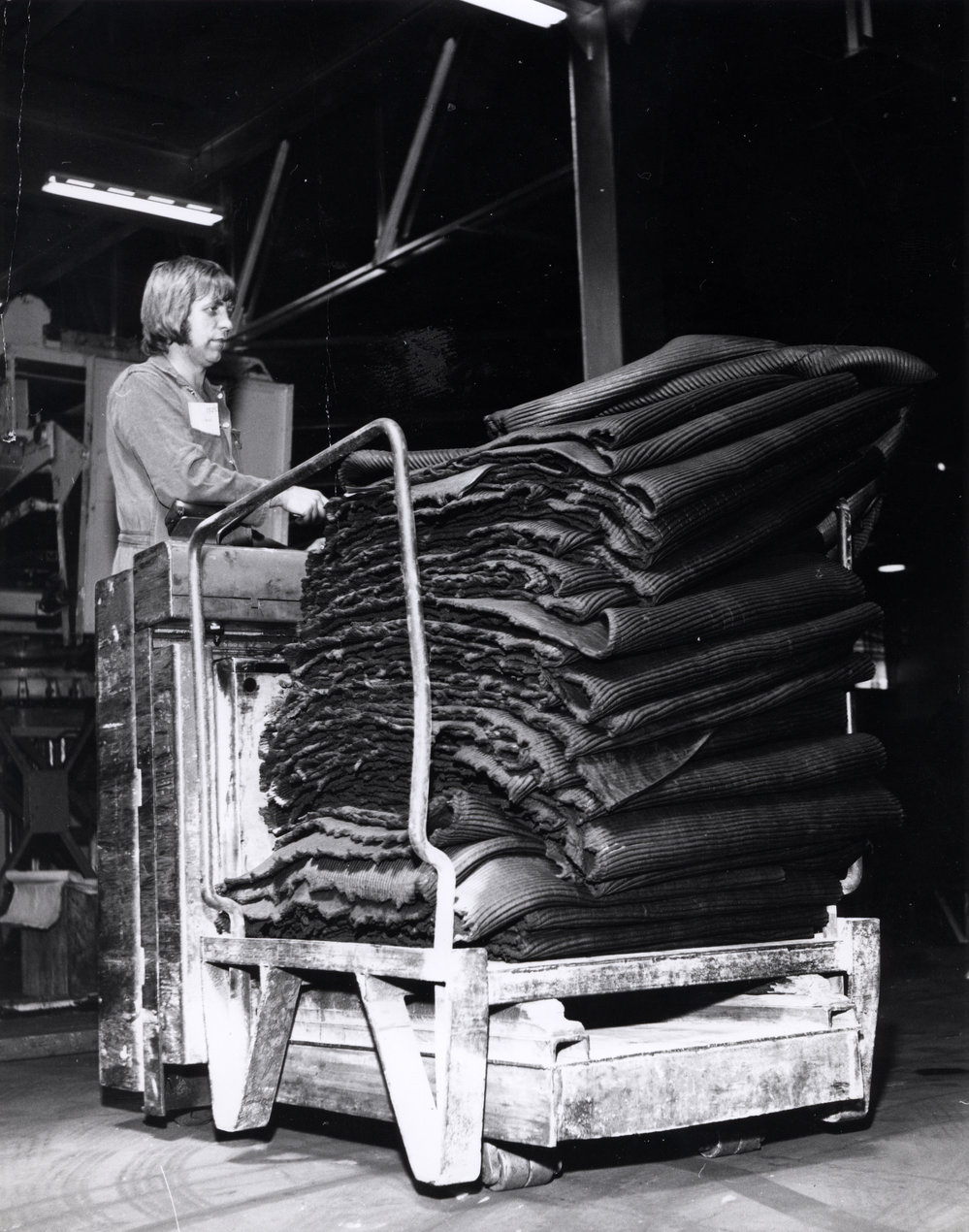 Dunlop raw materials; rubber; folded sheet and stillage truck, Ray  Ransby