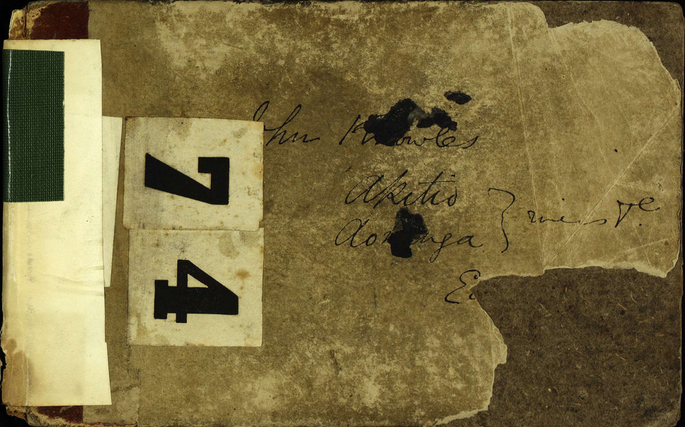 John Knowles, survey field book [no 74]