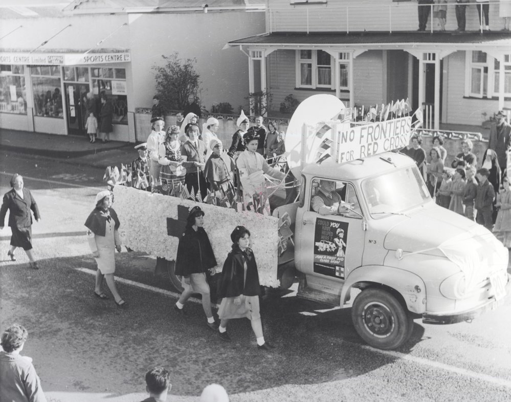 City Status procession No. 20; Red Cross float