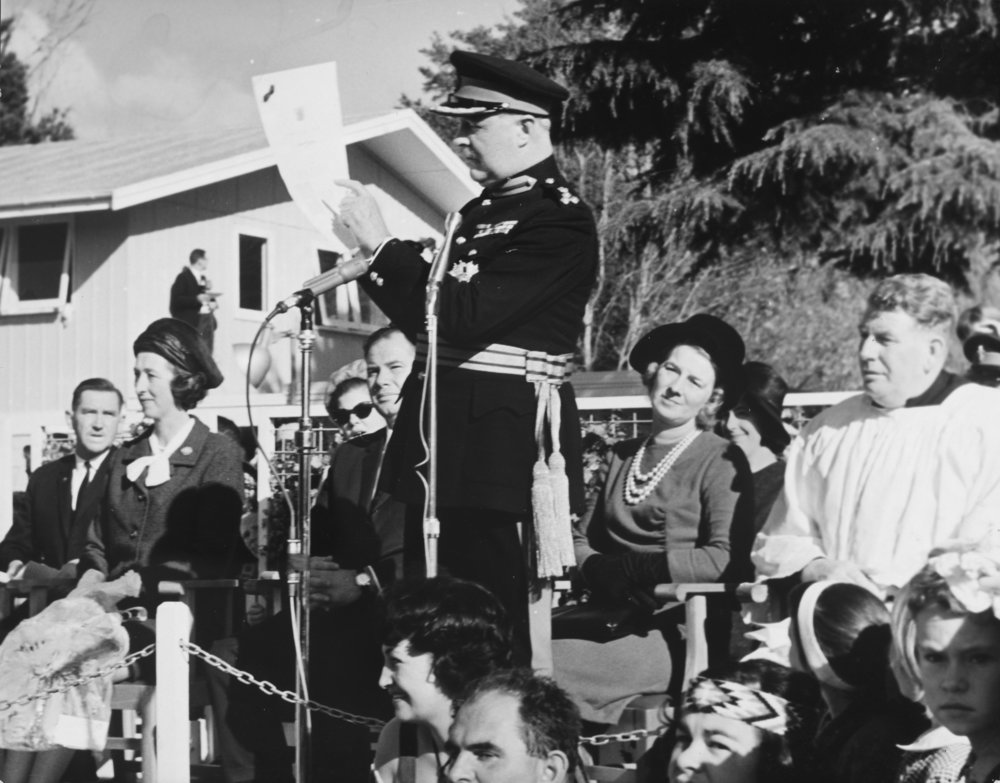 City status proclamation, Maidstone Park; Sir Bernard Fergusson