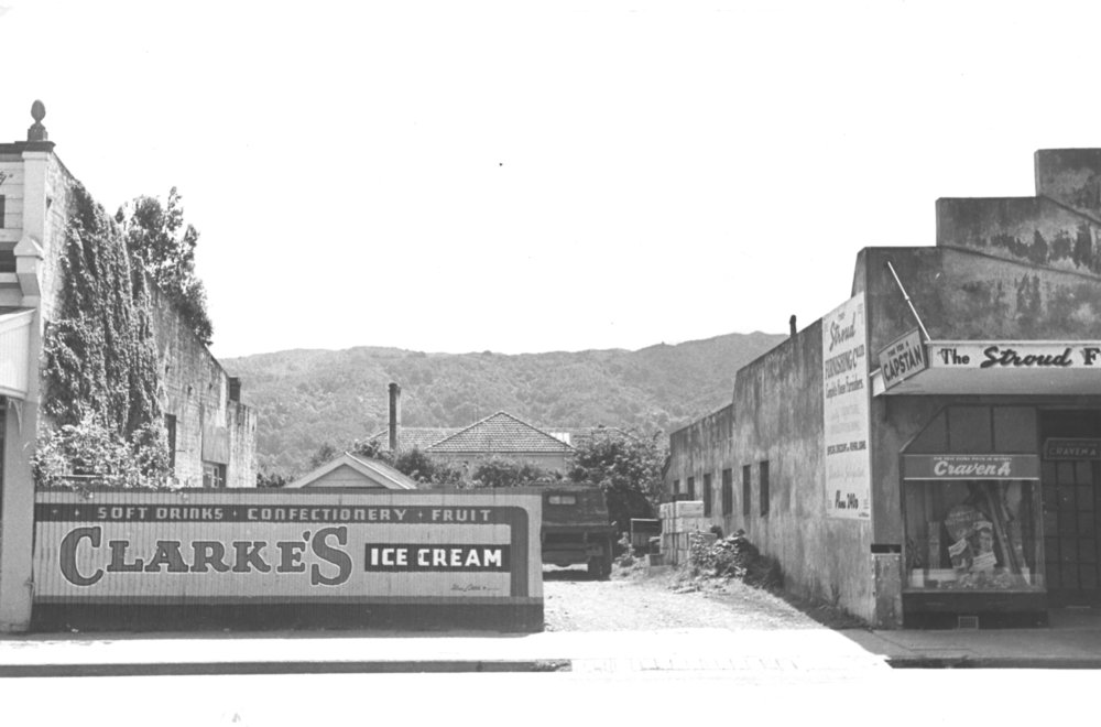 Main St, Upper Hutt, Jan. 1948; north side 08, Clarke-Stroud