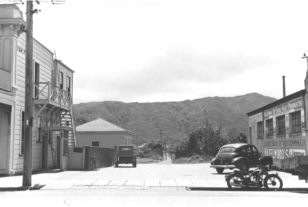Main St, Upper Hutt, Jan. 1948; north side 15; Provincial-Hazelwoods