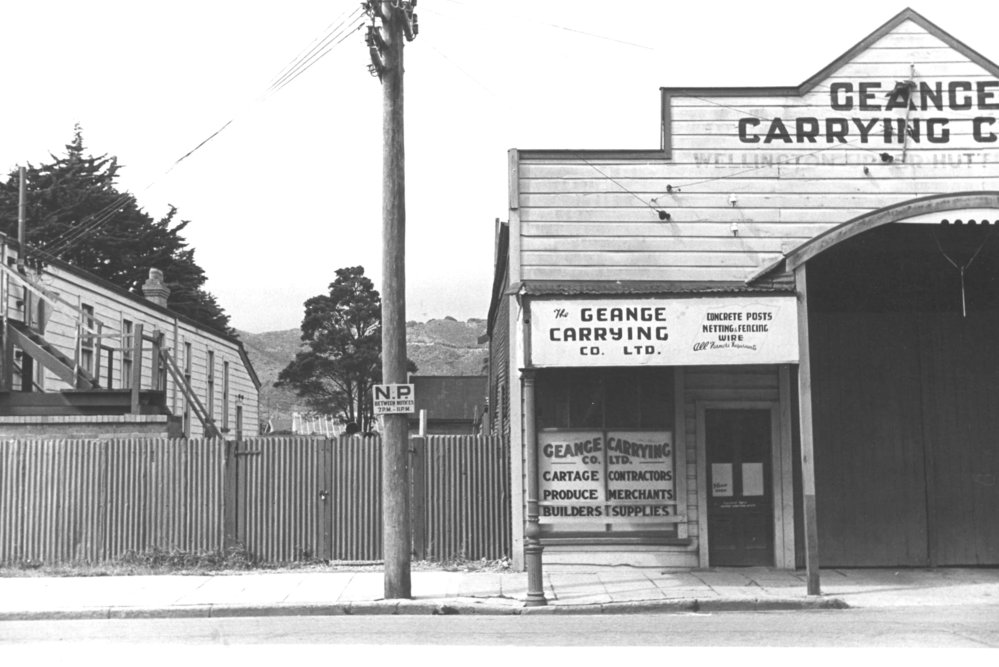 Main St, Upper Hutt, Jan. 1948; south side 17, Mayfair-Geange