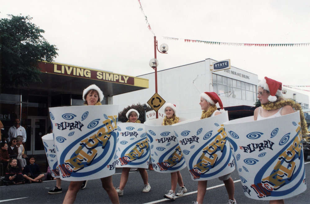 Christmas parade 1999; MacDonald's McFlurry promotion