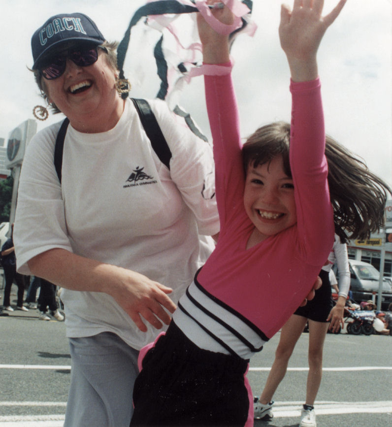 Christmas parade 1998; happy pair