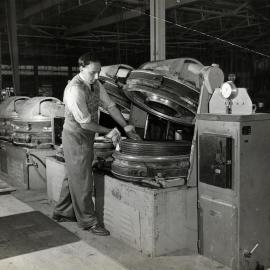 Dunlop factory; first tyre