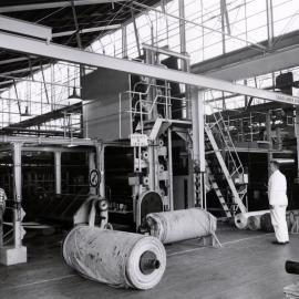 Dunlop raw materials; fabric; calender line, batch-up end