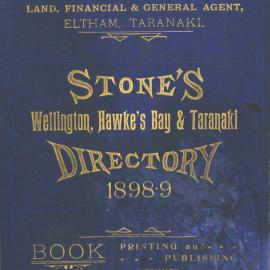 Stone's Wellington, Hawke's Bay and Taranaki Directory, 1898-9