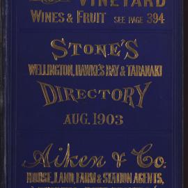 Stone's Wellington, Hawke's Bay and Taranaki Directory, 1903