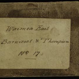 Barnicoat & Thompson, survey field book [no. 17]