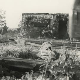 Royal tour 1954; Mangaroa Railway Station decorated