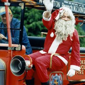 Christmas parade; Stokes Valley 1995; Santa and fire engine