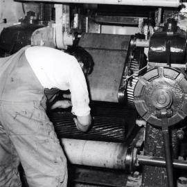 Dunlop factory; mills; ‘cracker’ mill; at its initial low level.