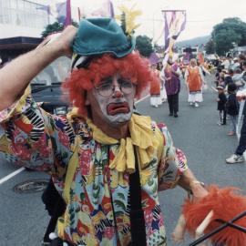 Christmas parade 1999; clown