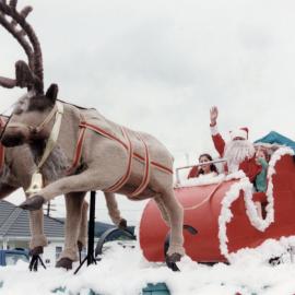 Christmas parade 1999; Santa and reindeer