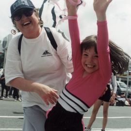 Christmas parade 1998; happy pair