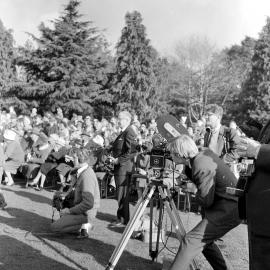 City status proclamation, Maidstone Park; photographers.  [P1-6570-8960]