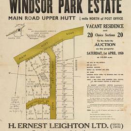Housing development plan, 1950; Windsor Park Estate; Main, Montgomery & Cunningham Roads