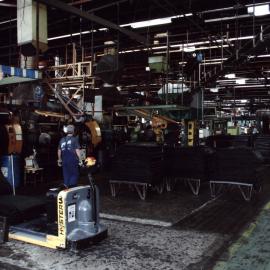 Dunlop raw materials; calenders; mixing mills