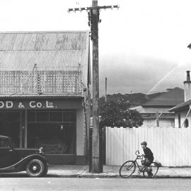 Main St, Upper Hutt, Jan. 1948; south side 11, Hazelwoods-Bank of Australasia